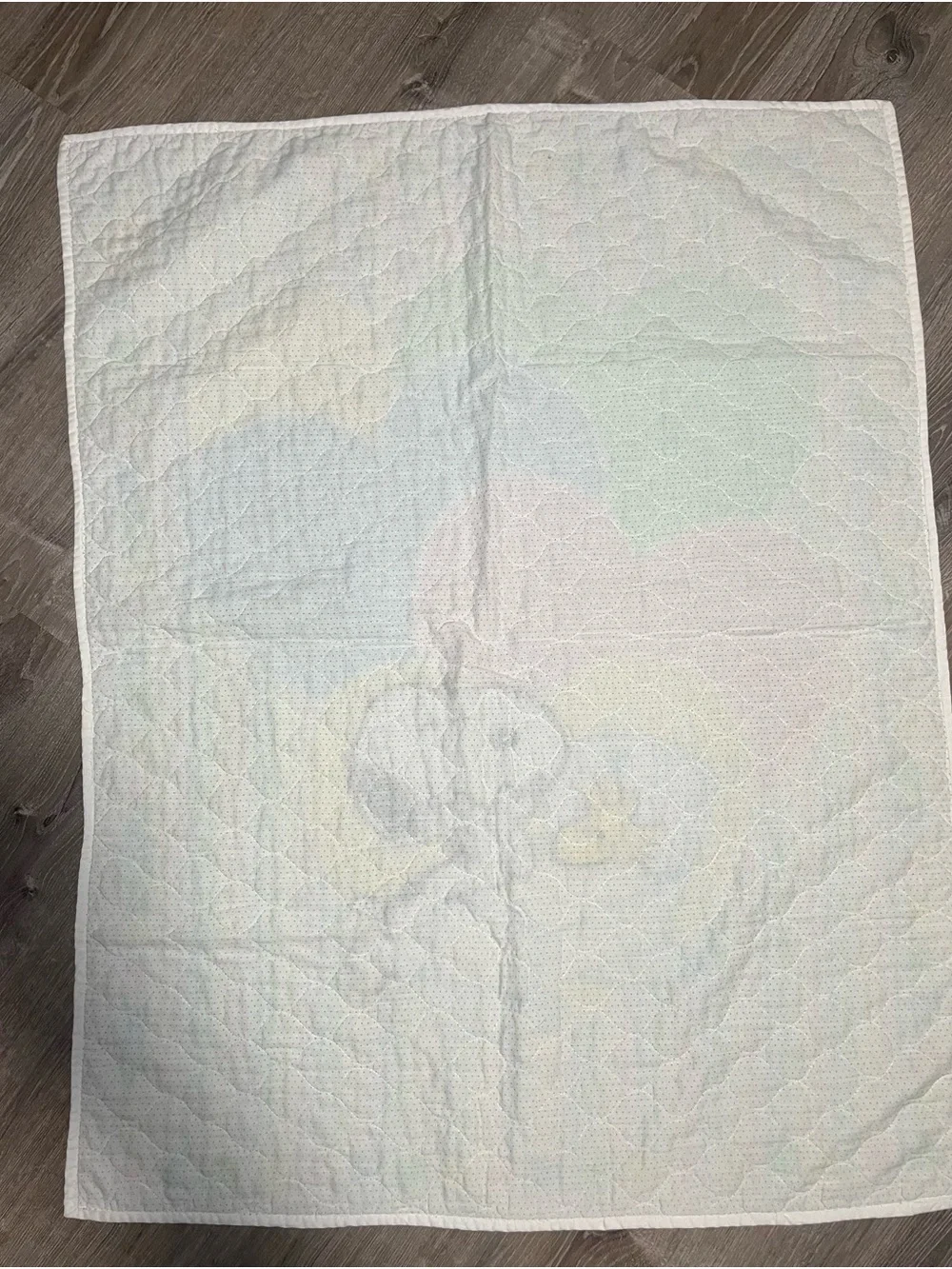 Vintage 1958 Baby Snoopy Woodstock Crib Quilted Blanket & Sheet Set Pastel Heart